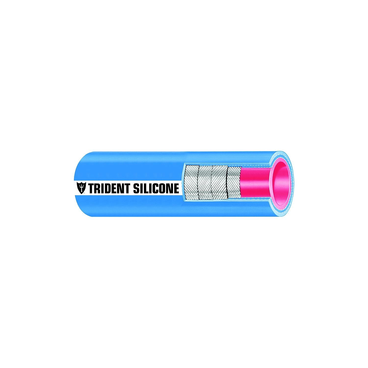 Trident Marine 202V4000-36 Trident Blue "VHT" Silicone Softwall Wet Exhaust Hose, 4" x 3'