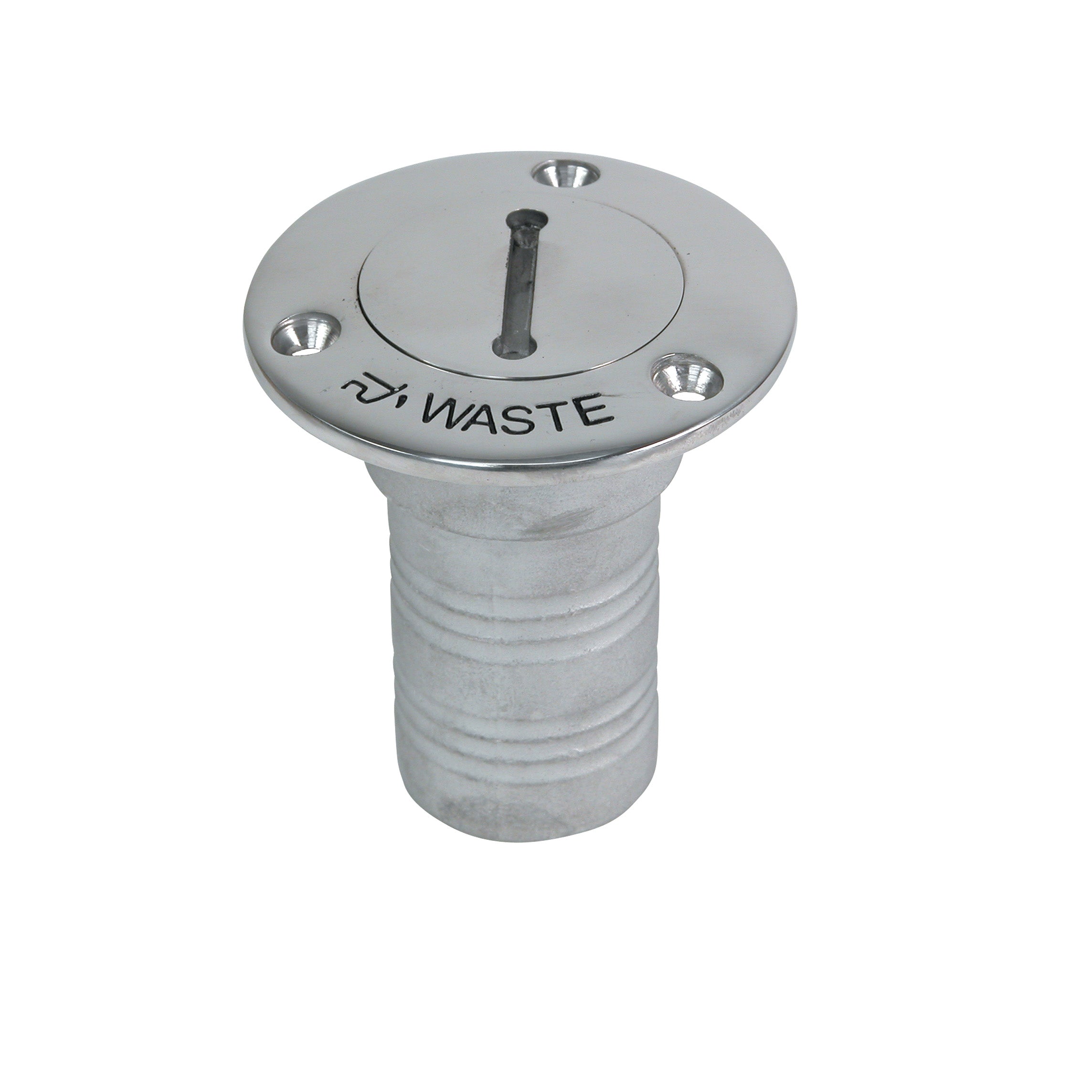 Whitecap 90 Degree Hose Deck Fill With Key 6123 6124 6125 6126 6129 Gas Diesel Water Waste Oil 3 Inch Flange 1-1/2 Inch Hose