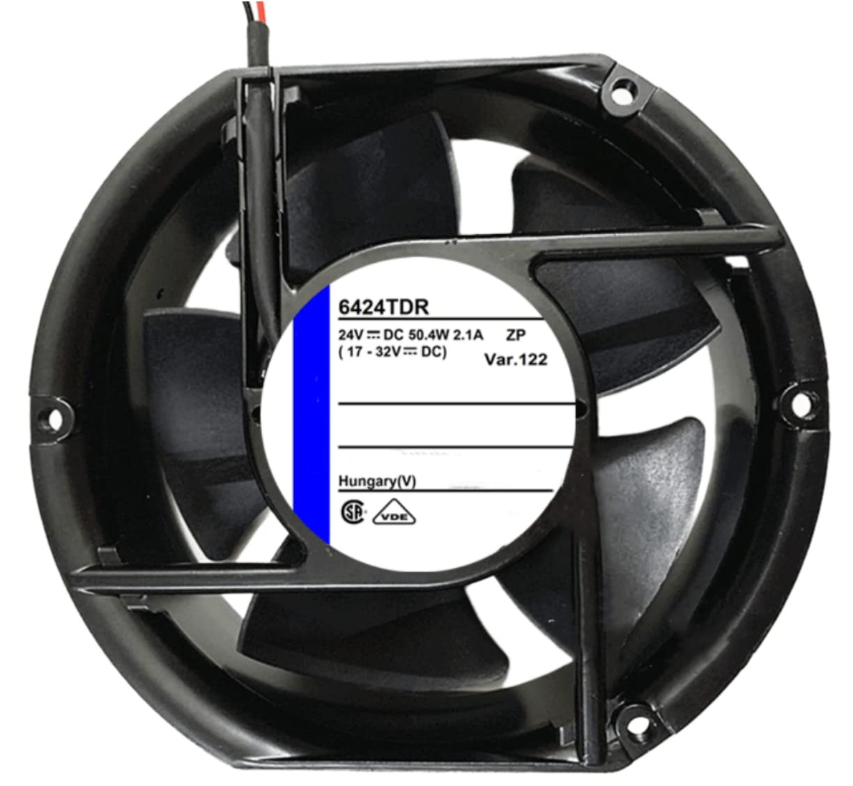 24V 6424TDR 2.1A 50.4W 17251 Cooling Fan 2-Wire - aloinfousa.com