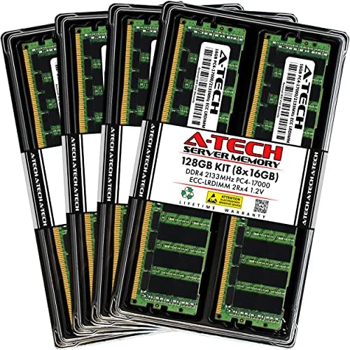 A-Tech 64GB Kit (2x32GB DDR4 2400MHz PC4-19200 ECC LRDIMM 4Rx4 Quad Rank 1.2V Load Reduced DIMM 288-Pin Server RAM Memory Upgrade Modules (A-Tech Enterprise Series