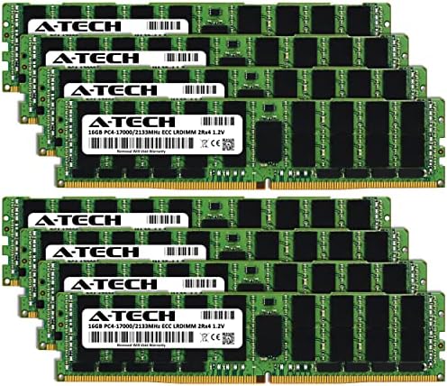 A-Tech 64GB Kit (2x32GB DDR4 2400MHz PC4-19200 ECC LRDIMM 4Rx4 Quad Rank 1.2V Load Reduced DIMM 288-Pin Server RAM Memory Upgrade Modules (A-Tech Enterprise Series