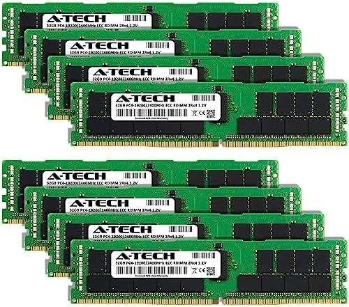 A-Tech 64GB Kit (2x32GB DDR4 3200MHz PC4-25600 ECC RDIMM 2Rx4 Dual Rank 1.2V ECC Registered DIMM 288-Pin Server & Workstation RAM Memory Upgrade Modules (A-Tech Enterprise Series