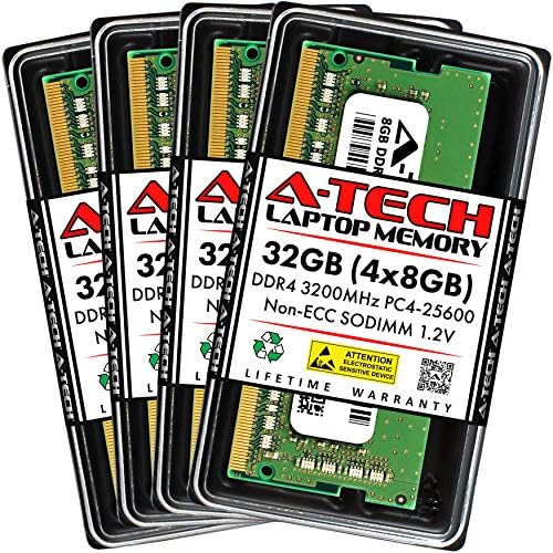A-Tech 8GB DDR4 3200 MHz SODIMM PC4-25600 (PC4-3200AA) CL22 Non-ECC Laptop RAM Memory Module|B08KTQFZ9P
