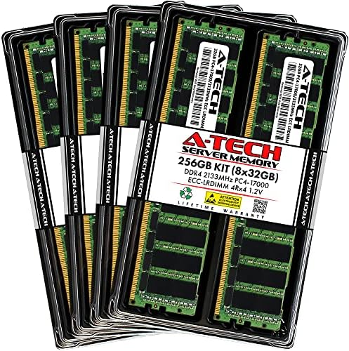 A-Tech 64GB Kit (2x32GB DDR4 2400MHz PC4-19200 ECC LRDIMM 4Rx4 Quad Rank 1.2V Load Reduced DIMM 288-Pin Server RAM Memory Upgrade Modules (A-Tech Enterprise Series