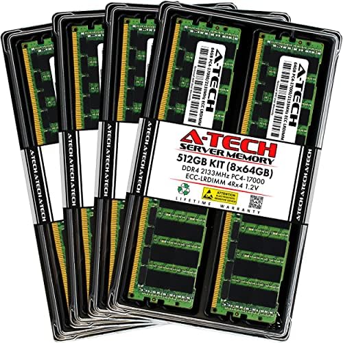 A-Tech 64GB Kit (2x32GB DDR4 2400MHz PC4-19200 ECC LRDIMM 4Rx4 Quad Rank 1.2V Load Reduced DIMM 288-Pin Server RAM Memory Upgrade Modules (A-Tech Enterprise Series