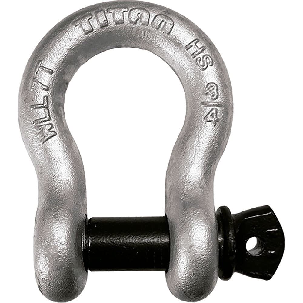 Titan Chain 10319615 High Strength Galvanized Bow Shackle, 7/8"