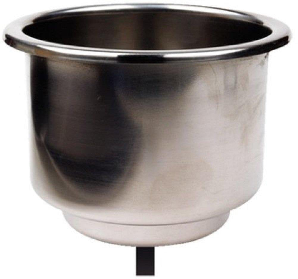 Seachoice 79391 Stainless Steel Recessed Drink Holder With Red LED Light
