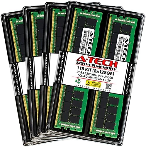 A-Tech 64GB Kit (2x32GB DDR4 2133MHz PC4-17000 ECC RDIMM 2Rx4 Dual Rank 1.2V ECC Registered DIMM 288-Pin Server & Workstation RAM Memory Upgrade Modules (A-Tech Enterprise Series