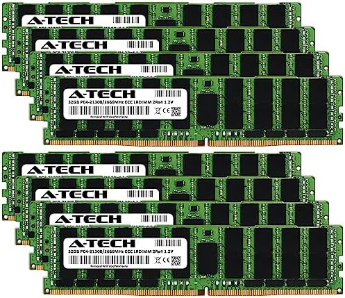 A-Tech 64GB Kit (2x32GB DDR4 2400MHz PC4-19200 ECC LRDIMM 4Rx4 Quad Rank 1.2V Load Reduced DIMM 288-Pin Server RAM Memory Upgrade Modules (A-Tech Enterprise Series