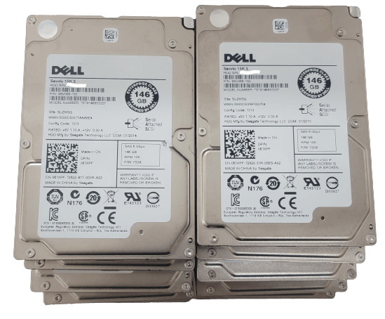 Lot of 10 61XPF Dell 146GB 15000RPM 6Gb/s 64MB 2.5 SAS Hard Drive ST9146853SS