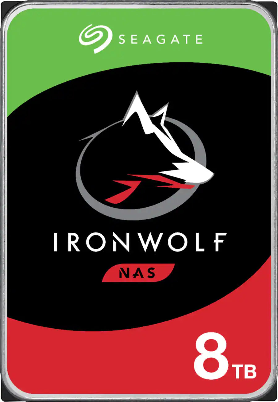 Front. Seagate - IronWolf 8TB NAS Internal Hard Drive with Rescue Data Recovery Services - Multi.