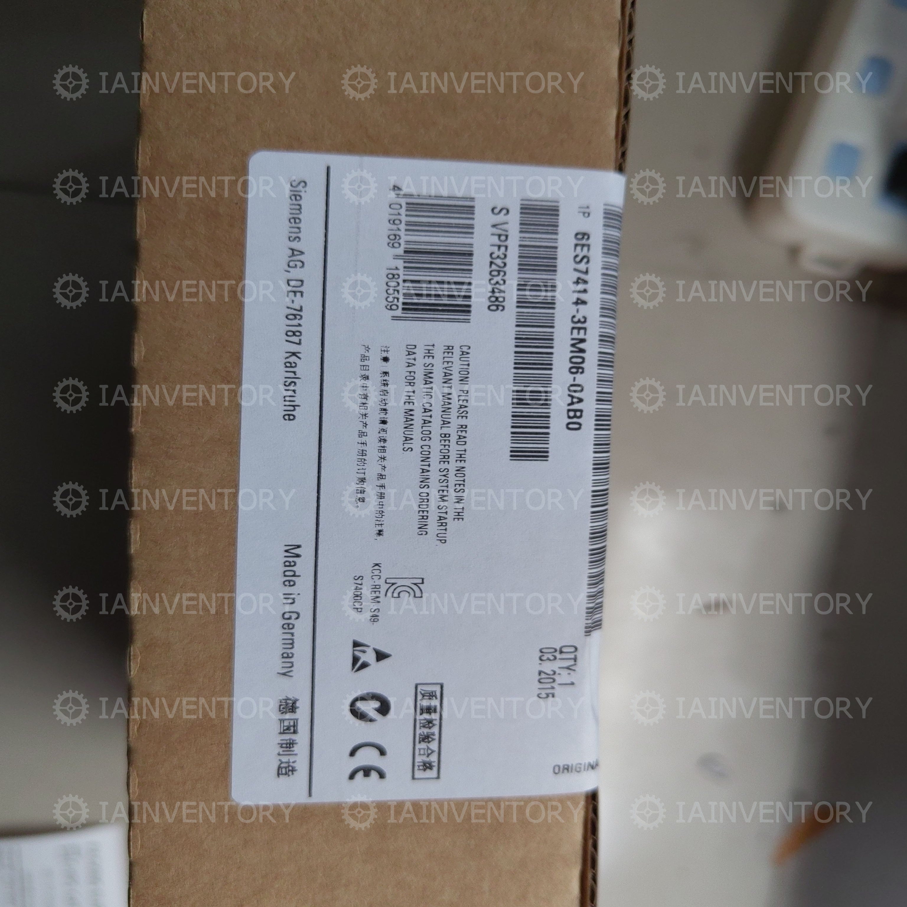 SIEMENS 6ES7414-3EM06-0AB0 / 6ES7 414-3EM06-0AB0 CPU414-3 PN/DP