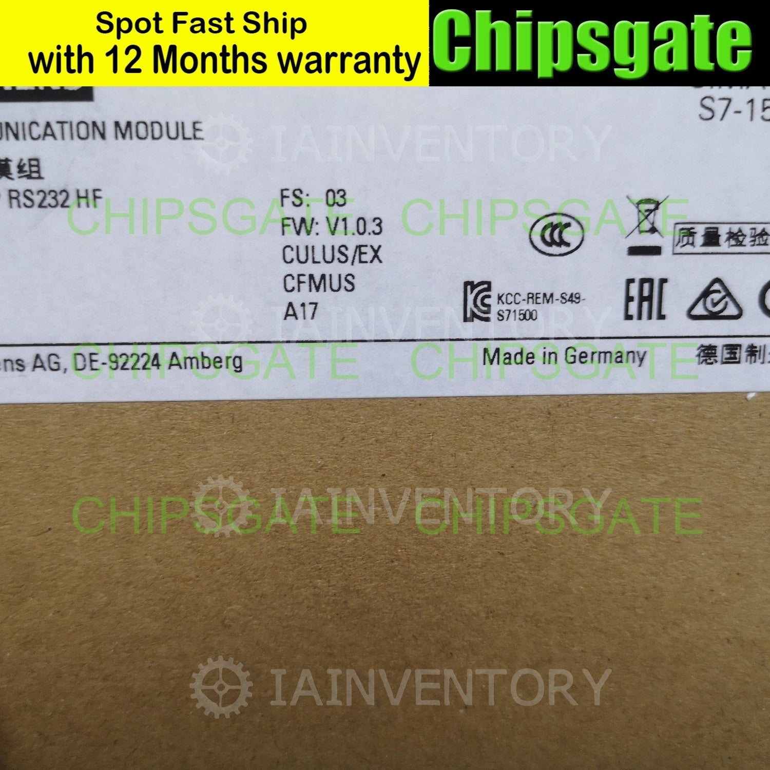 Siemens 6ES7541-1AD00-0AB0 SIMATIC S7-1500 6ES7 541-1AD00-0AB0