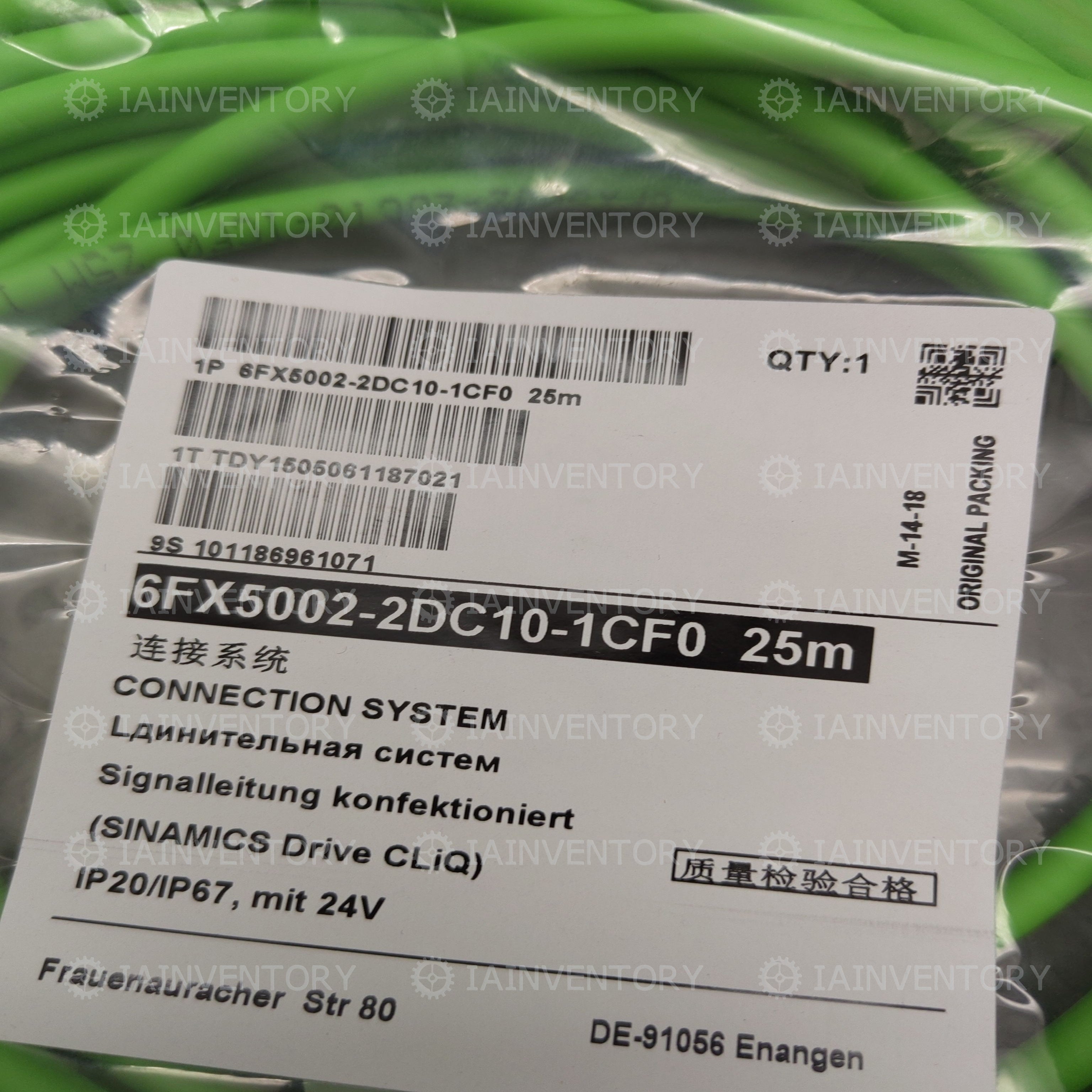 SIEMENS Network Encoder Cable 6FX5002-2DC10-1CF0 25m