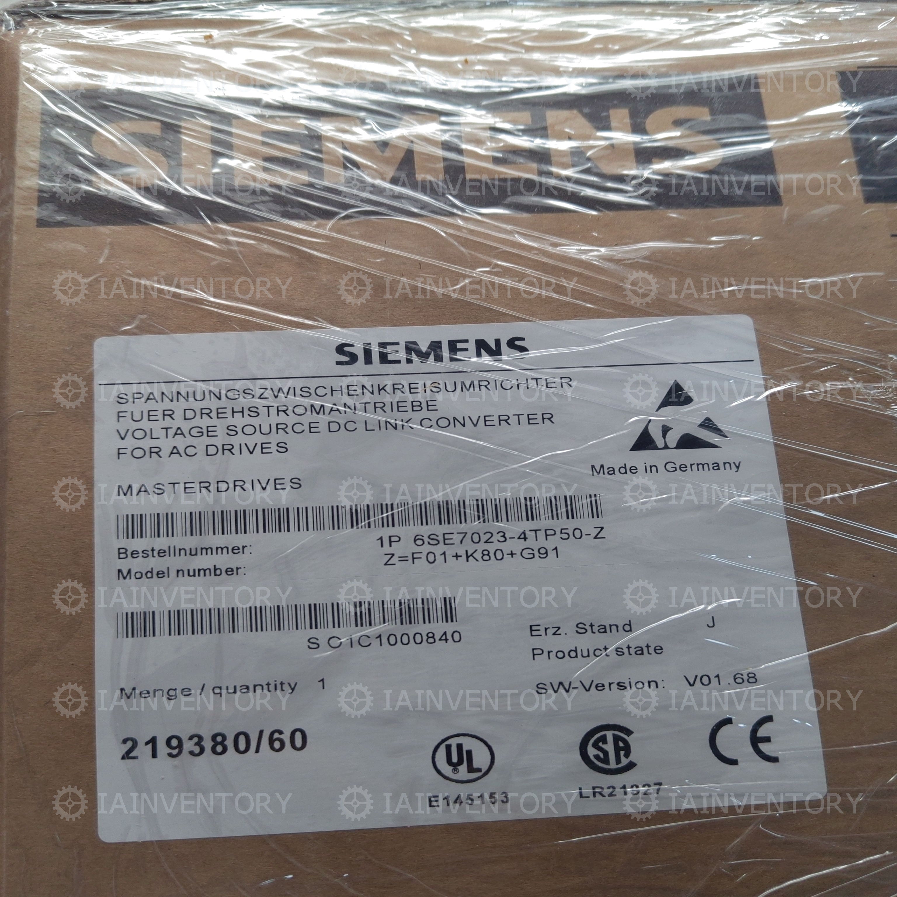Siemens 6SE7023-4TP50-Z Inverter 6SE7 023-4TP50-Z