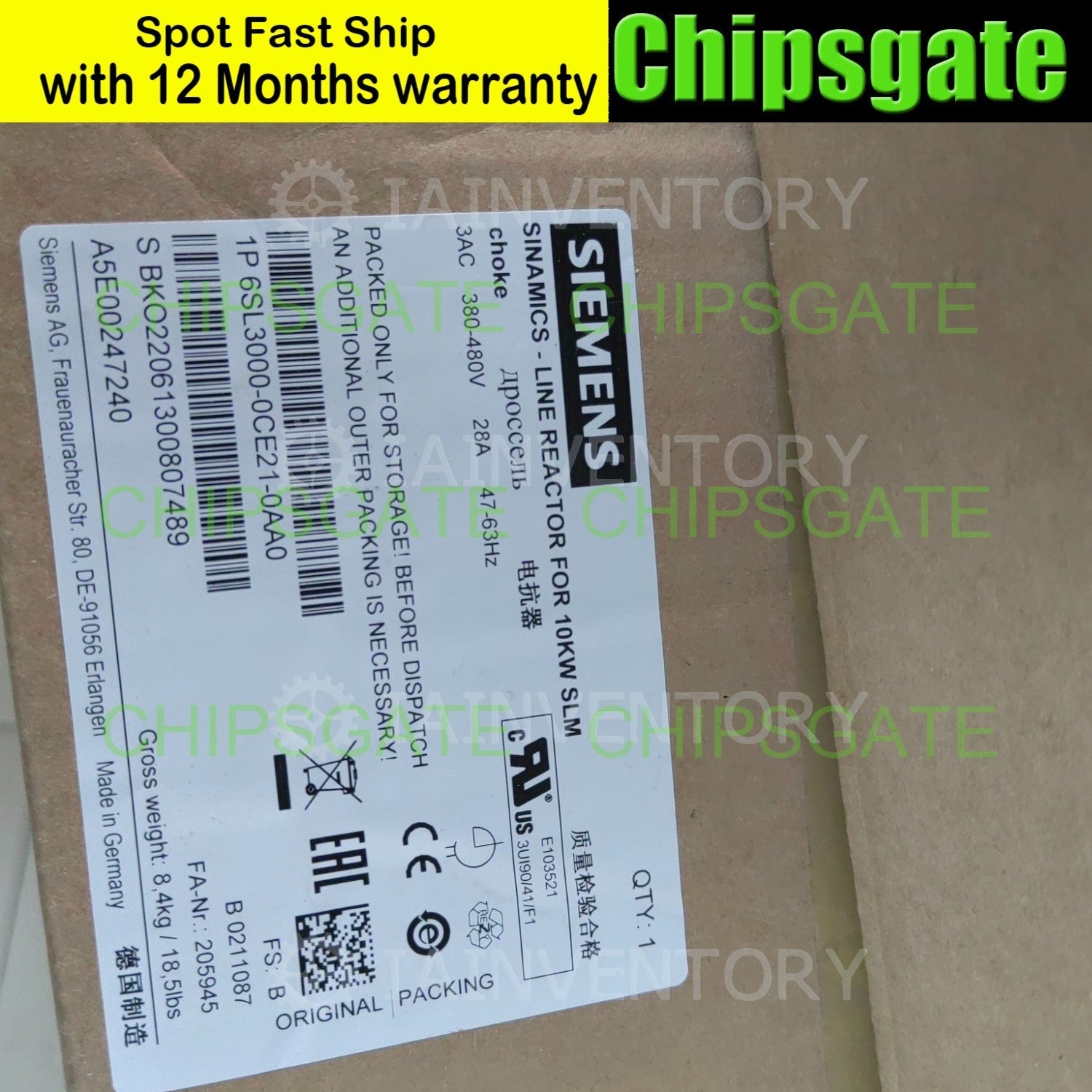 Siemens 6SL3000-0CE21-0AA0/6SL3000-0CE21-0AA0