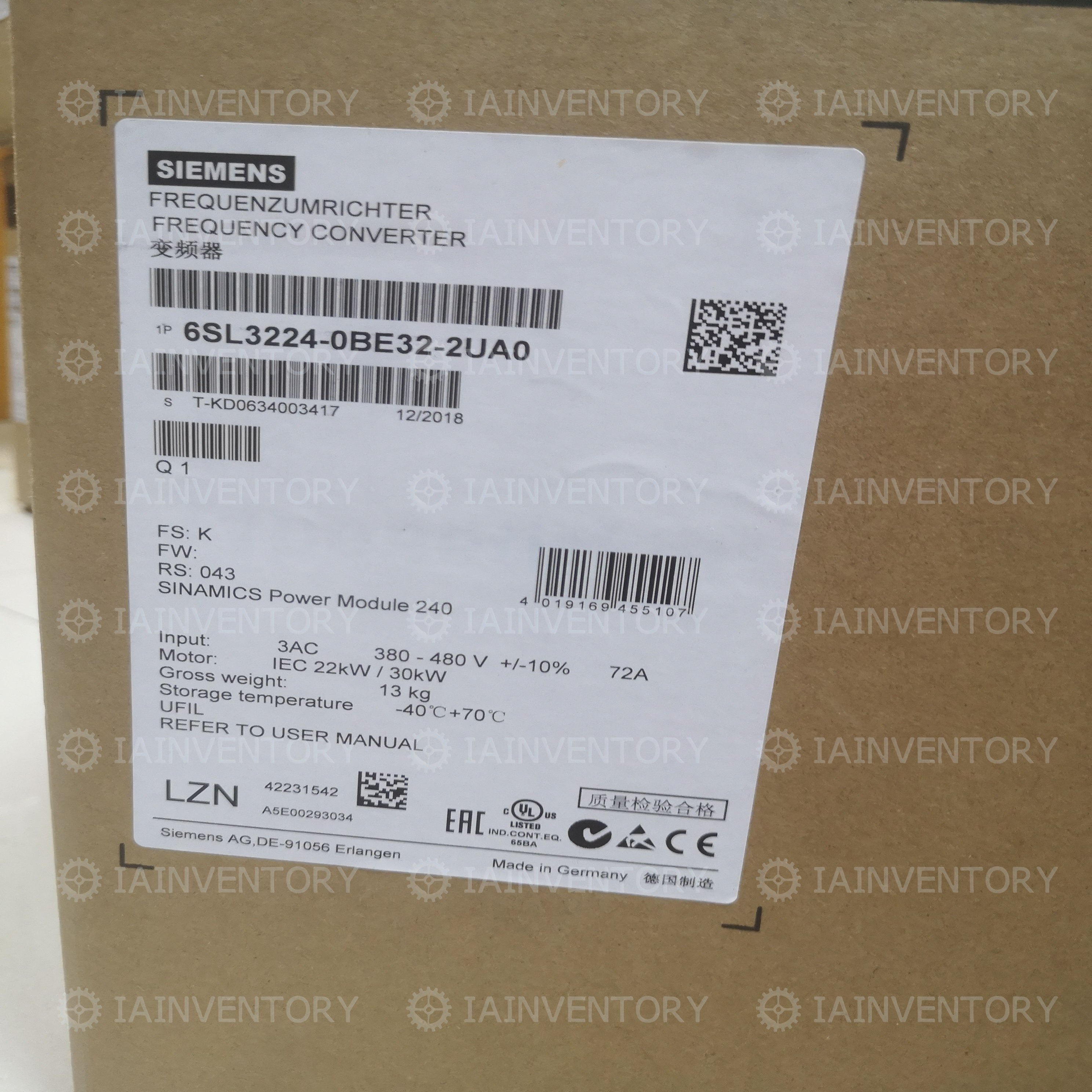 6SL3224-0BE32-2UA0