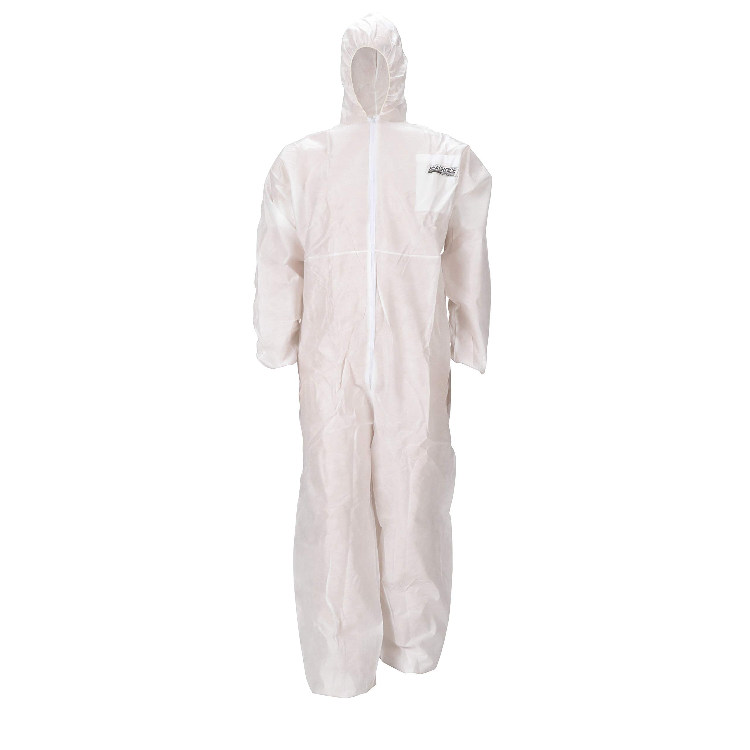 Seachoice 93141 SMS Breathable Disposable Paint Suit With Hood