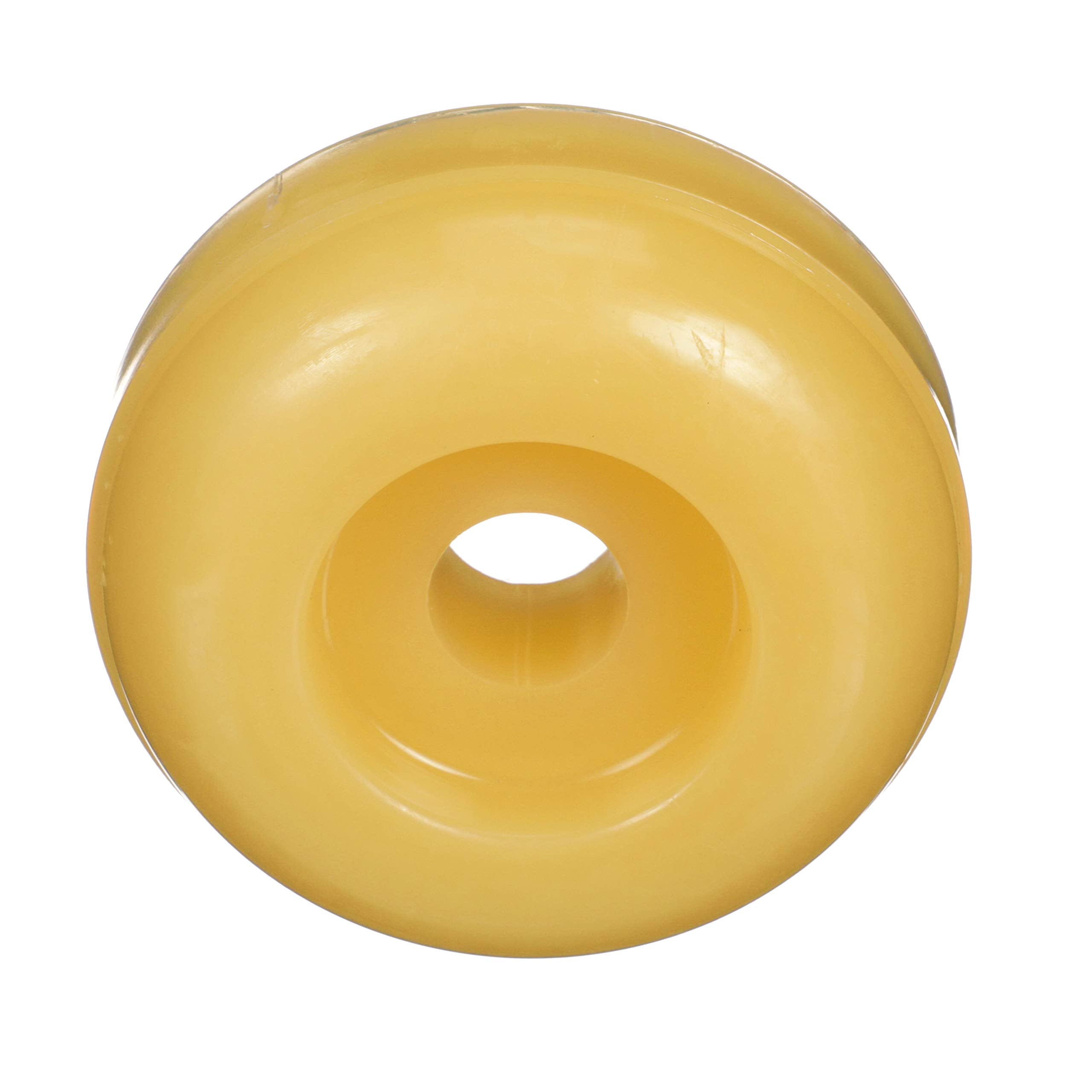 Seachoice 56620 Non-Marking TP Yellow Rubber Roller End Cap 3-1/2" w/ 1-1/4" ID, Hole