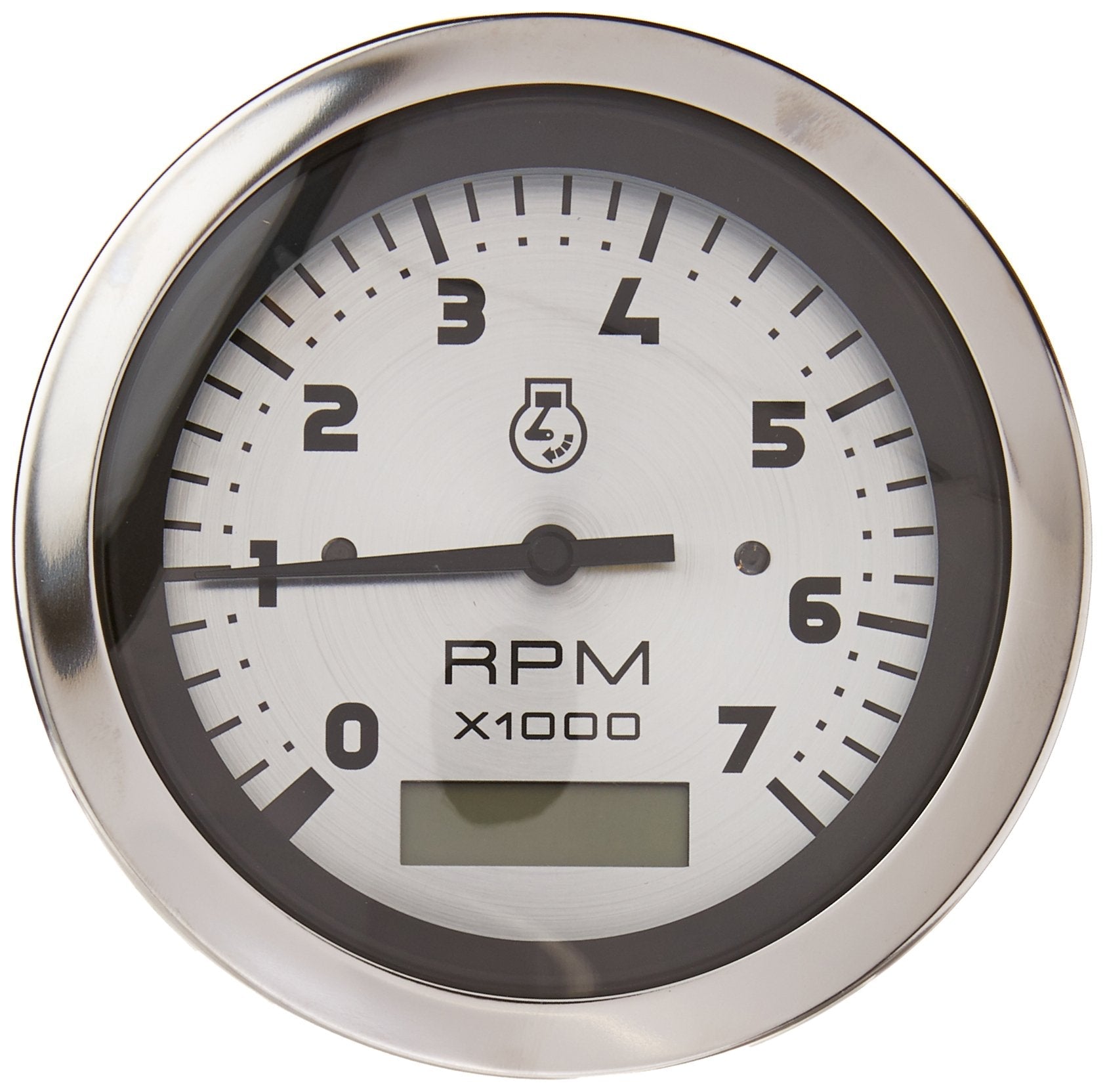 Sierra 63474P Sterling Series 3" Electric Tachometer & Hourmeter, 0-7,000 RPM Dial Range, SS, Outboard & 4 Stroke Gas, Alt/Coil Sender