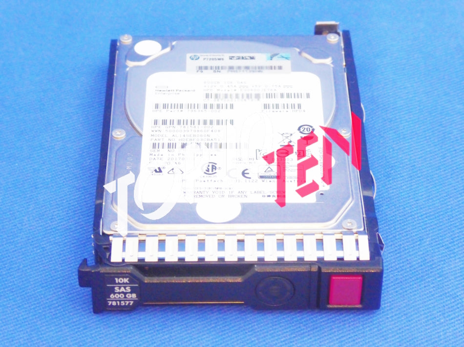 HP 781577-001 600GB 2,5" SFF 10K 12Gb SAS HDD for ProLiant G8 G9 // 781516-B21 781517-B21