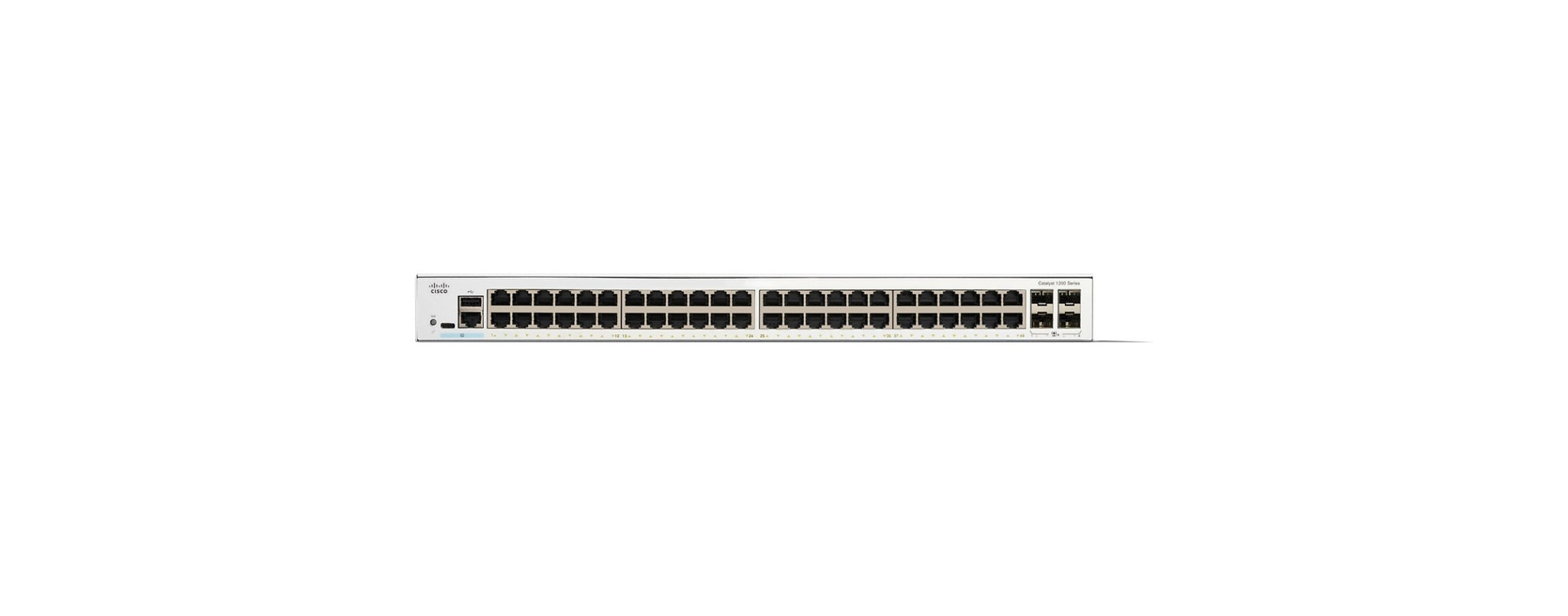 Switch Gigabit Cisco Catalyst C1200-48T-4X de 48 portas