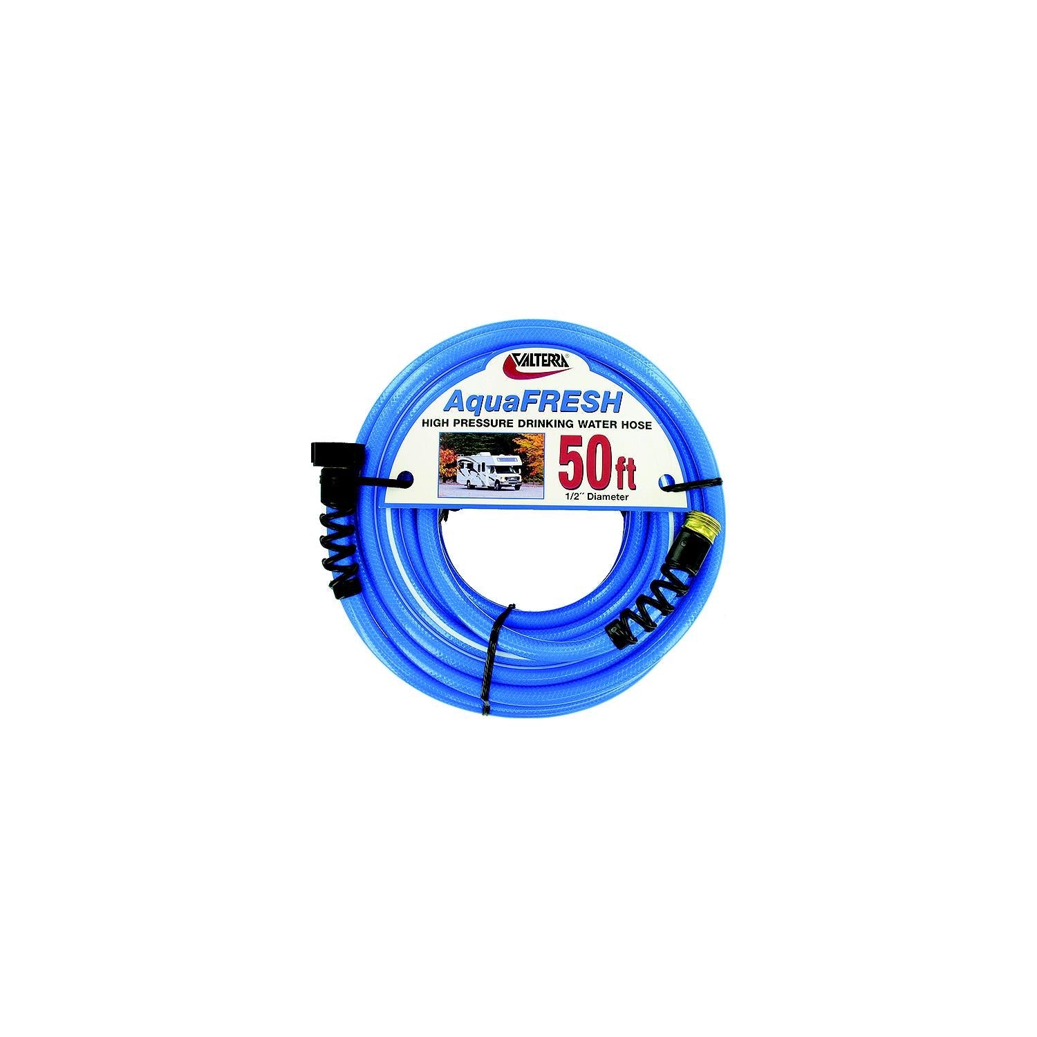 Valterra W01-8300 Blue AquaFresh High Pressure RV Drinking Water Hose 1/2" x 25'