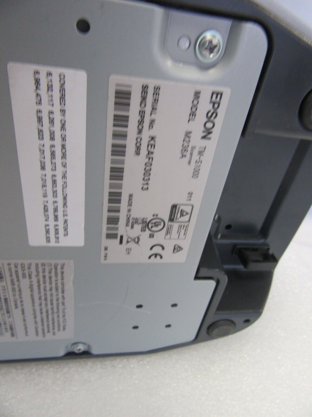 Epson TM-S1000 Check Scanner - Rear View | Alo Tech Solutions
