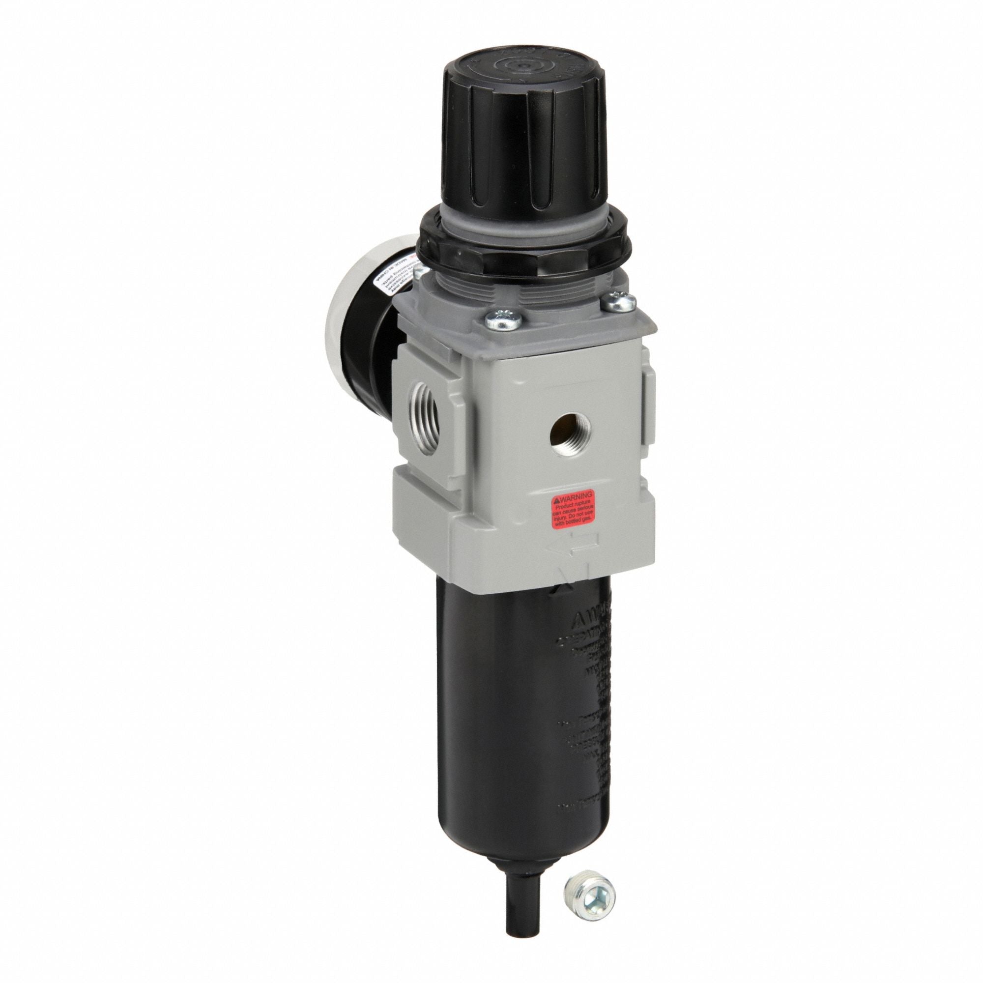 WILKERSON Filter/Regulator: 18 Series, 1/2 in NPT, 164 scfm, 5 micron, 0 psig to 125 psig, Aluminum