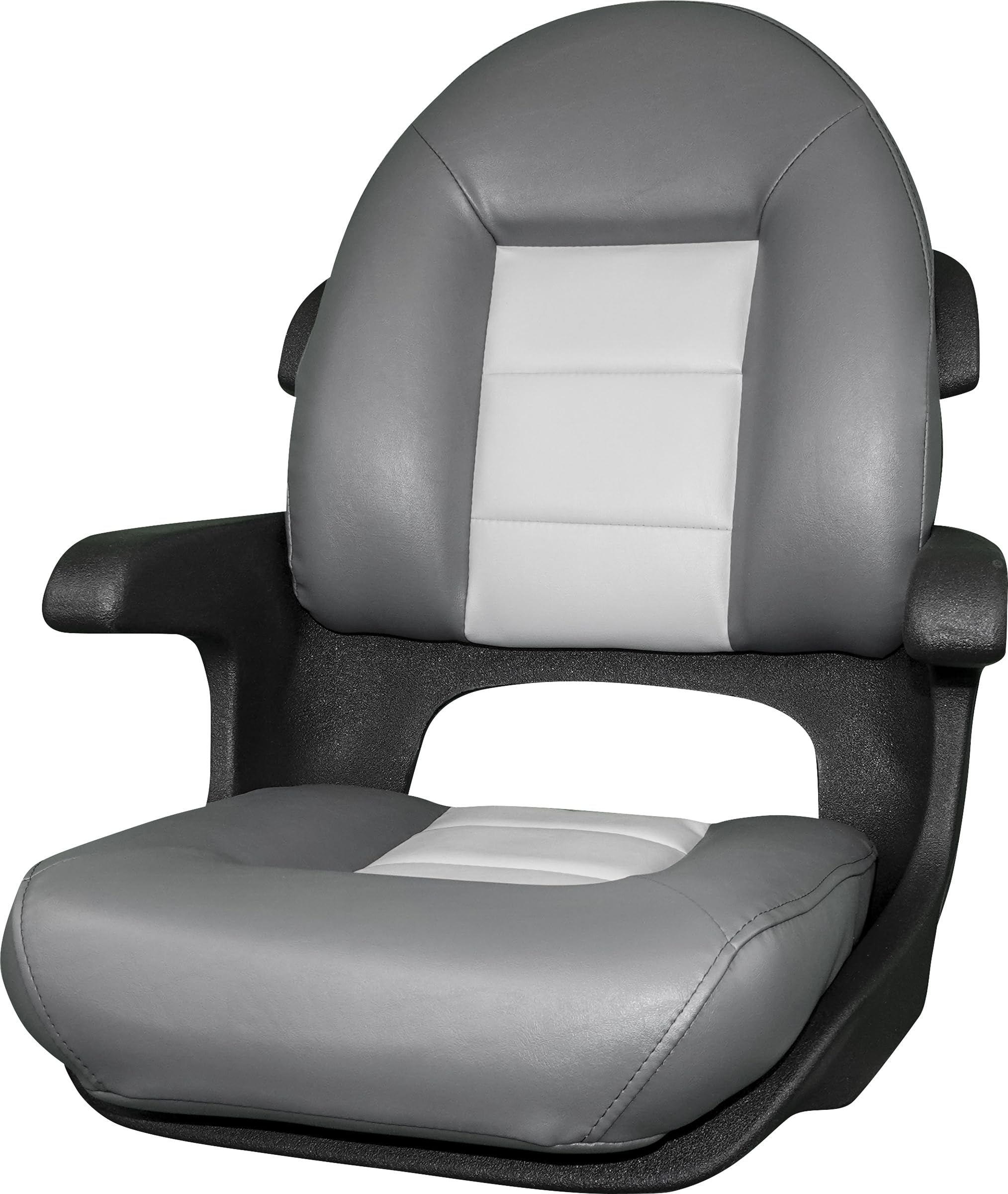 Tempress 57017 Elite Helm High Back Seat, Black Shell, Charcoal/Grey Cushions