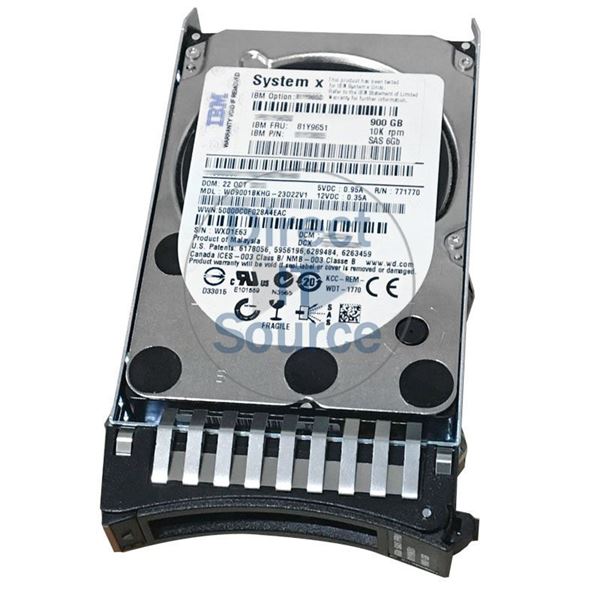 IBM 81Y9651 - 900GB 10K SAS 6.0Gbps 2.5" Hard Drive