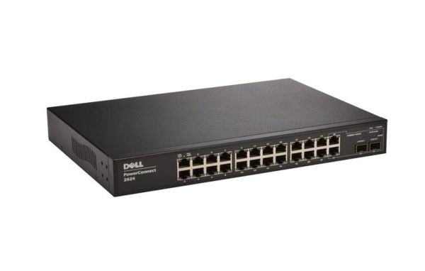 210-27777 - Dell PowerConnect 2824 24-Ports 10/100/1000BASE-T Ethernet Managed Rack-mountable Network Switch with 2-Ports SFP