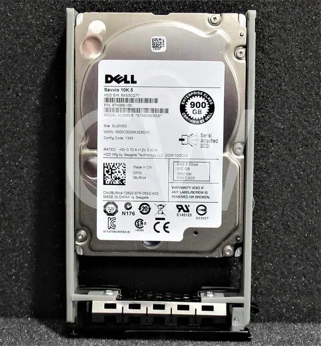 LOT OF 10 - Dell 8JRN4 ST9900805SS 900GB 10000RPM 6Gbps 2.5" SAS HDD Hard Drive