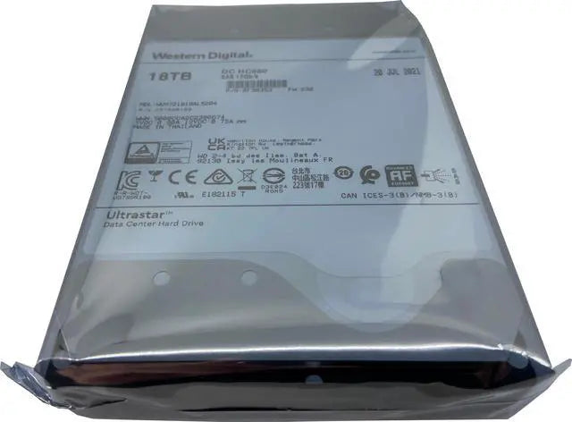 Alt view image 4 of 13 - WD Ultrastar DC HC550 18TB Hard Drive 3.5" Internal 512MB 7200 RPM SAS 12Gb/s 512E SE P3 0F38353 (WUH721818AL5204)