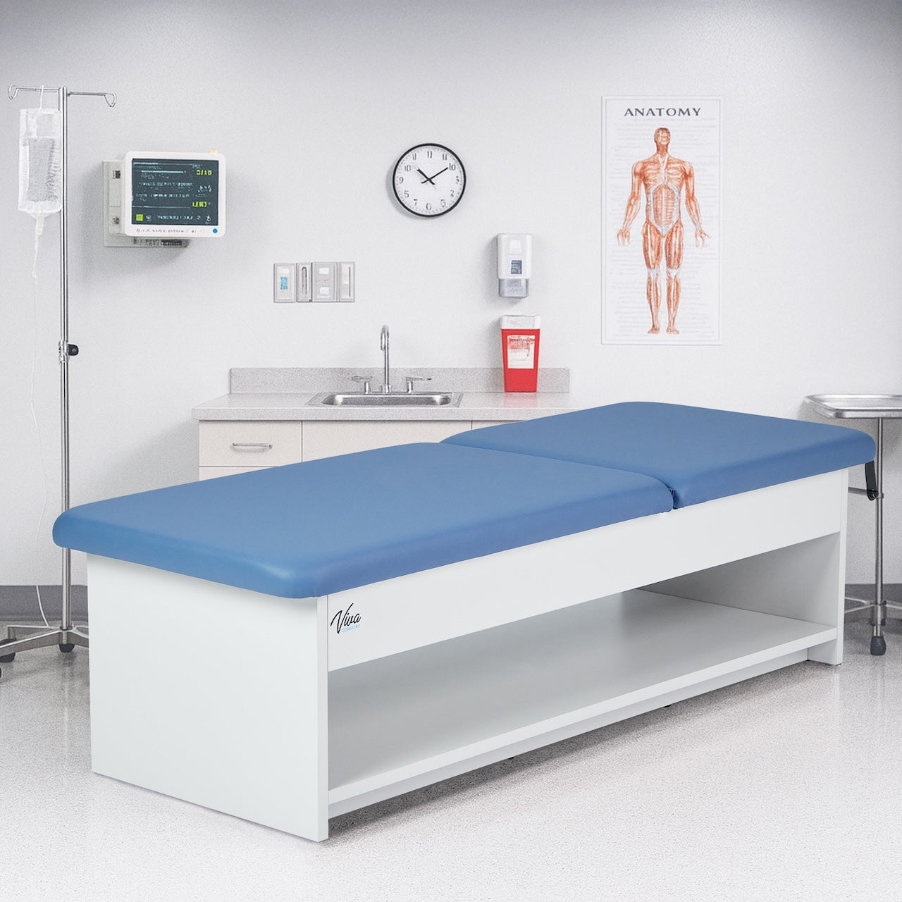 Lucas Plus Recovery Couch w/ Shelf, Adjustable Back & Antimicrobial Upholstery