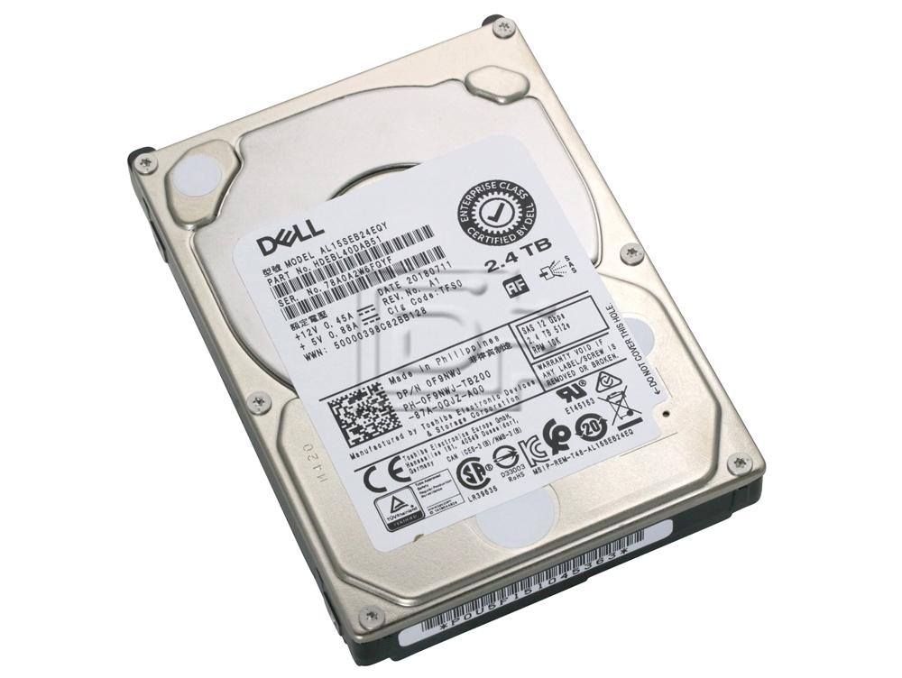 Dell F9NWJ / Toshiba AL15SEB24EQY 2.4TB 2.5in SFF 12Gbps 10K SAS Hard Drive ME4