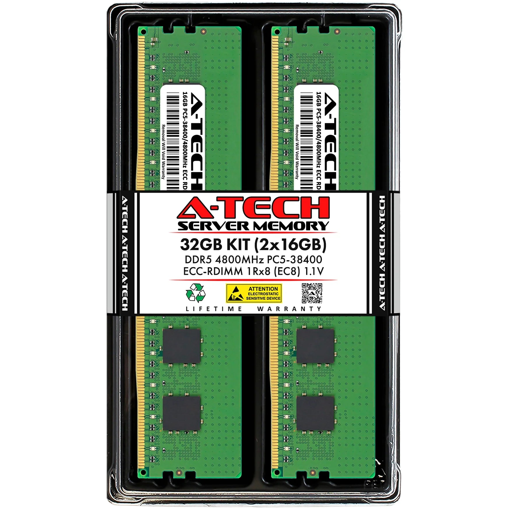 Dell PowerEdge R760xs Memory RAM | 32GB Kit (2x16GB) 1Rx8 DDR5 4800MHz (PC5-38400) EC8 RDIMM