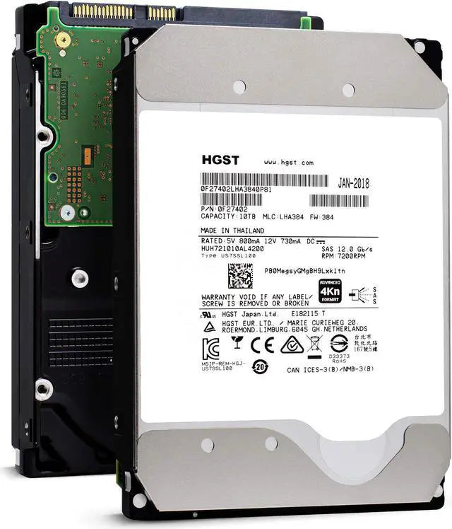 Alt view image 5 of 5 - hgst 0f27402 10tb ultra 4kn ise he10 sas 7200 rpm 256mb 3.5in 26.1mm