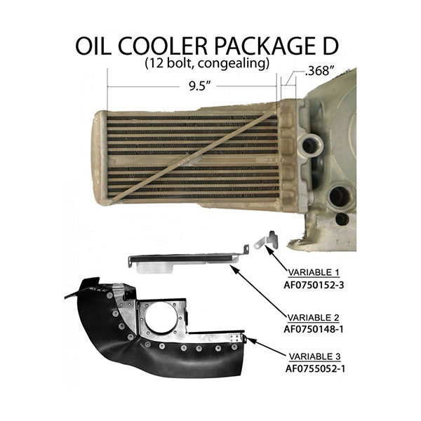 Cessna 180 1956-81 182 58-73 Package C Engine Baffle Kit, Bare, Black Seals