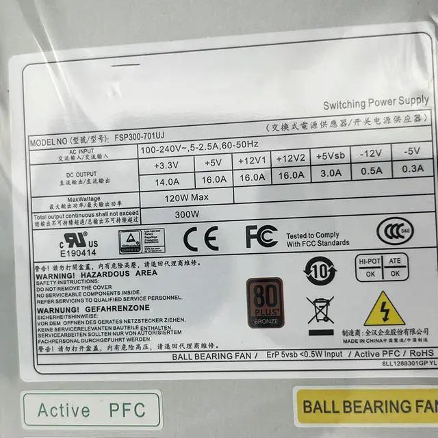 PSU 1U 300W Switching Power Supply For FSP FSP300-701UJ