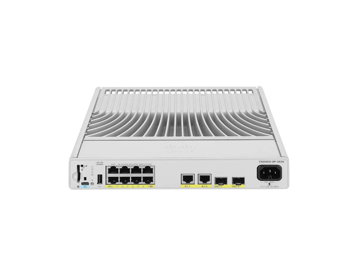 Cisco Catalyst C9200CX-8P-2X2G-A 8-Port PoE+ Compact Switch, Network Advantage