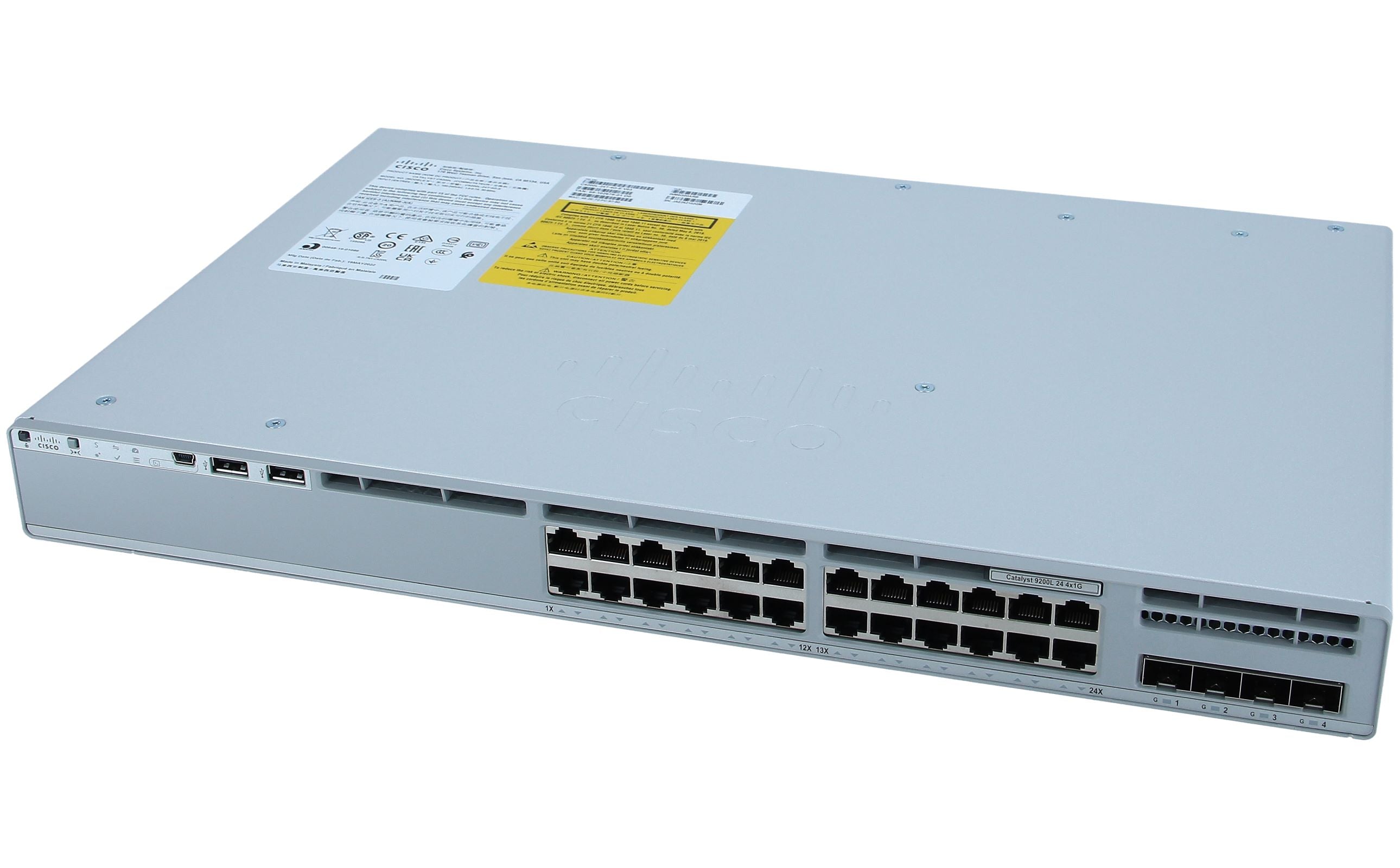Front view of C9200L-24T-4G-E - Cisco Catalyst 9200L 24-Port Data 4x1G Network Essentials
