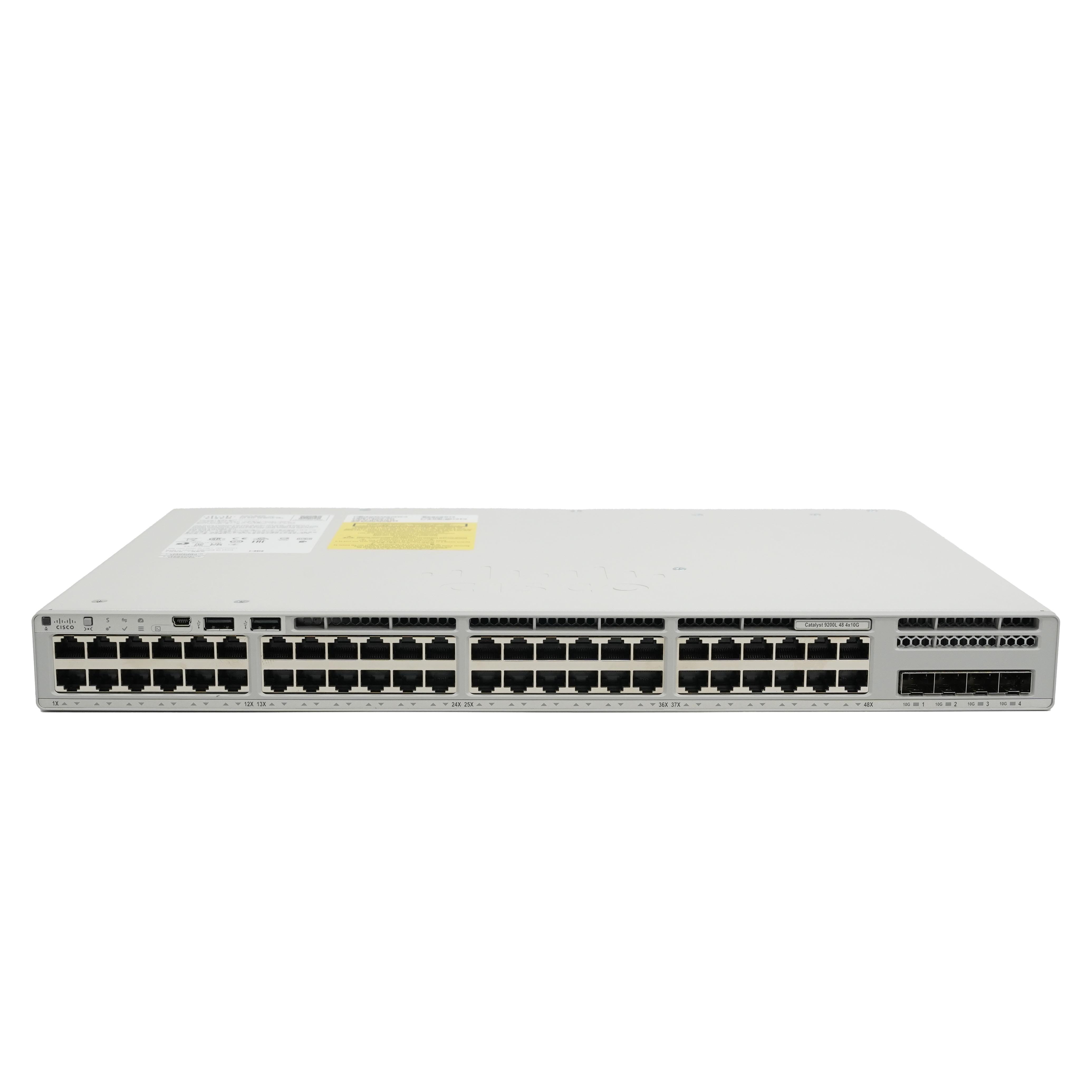 Switch Cisco Catalyst C9200L-48T-4X-E ​​de 48 portas de dados com uplink 4x10G e recursos essenciais de rede | Novo