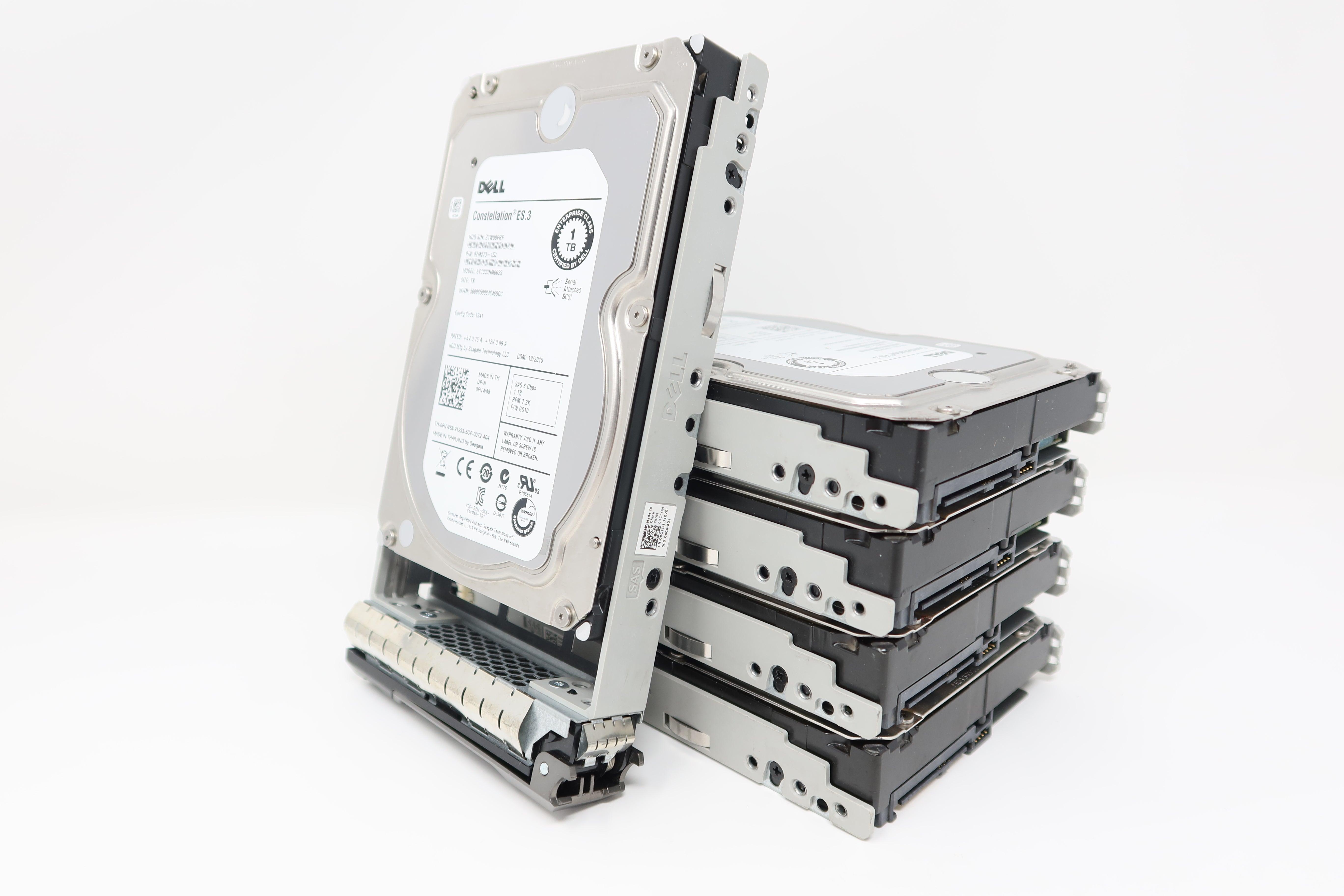 ST1000NM0023-Dell 1TB 7.2K 128MB SAS 3.5IN (Lot of 5) Drives