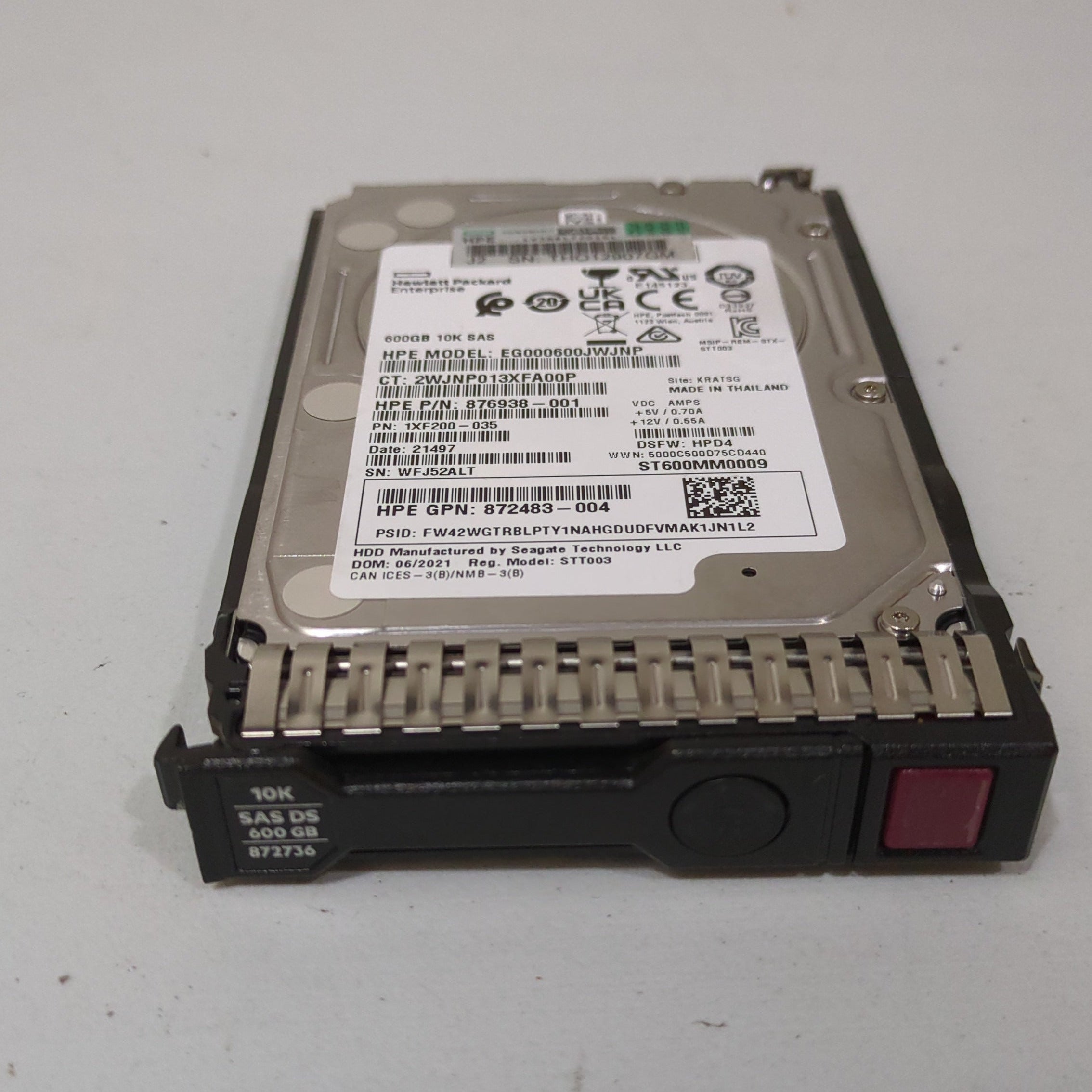 HPE 872736-001 1XF200-035 - 600GB SAS 12G 10K 2.5in SC HDD | Alo Tech Solutions