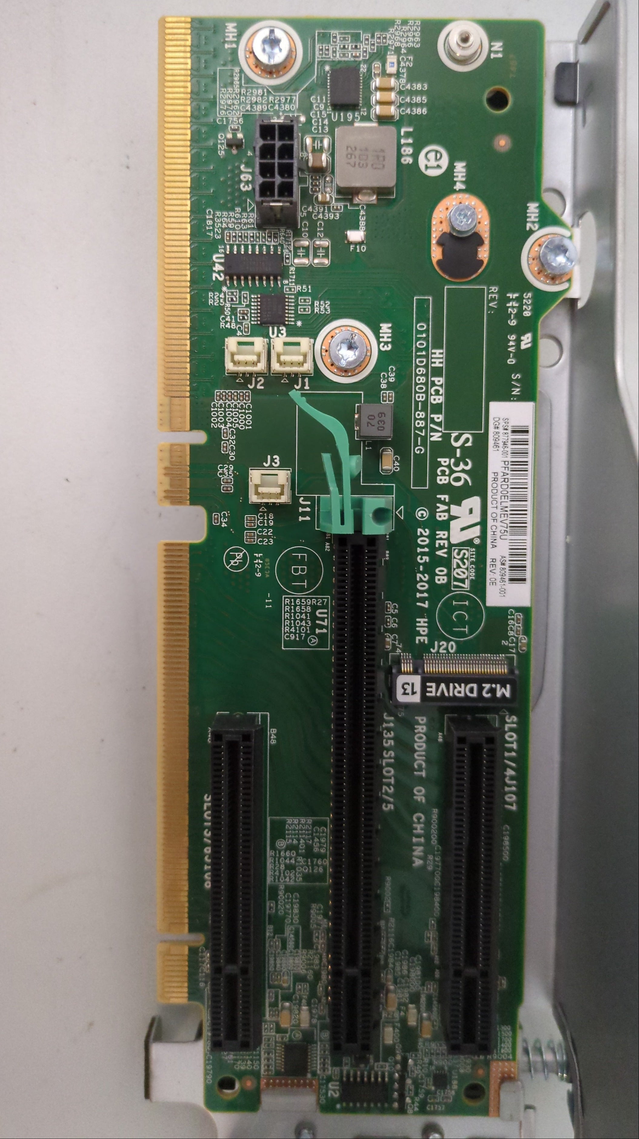 HPE 877946-001 809461-001 - 2x8 x16 PCIe M.2 Riser Card Gen10 | Alo Tech Solutions