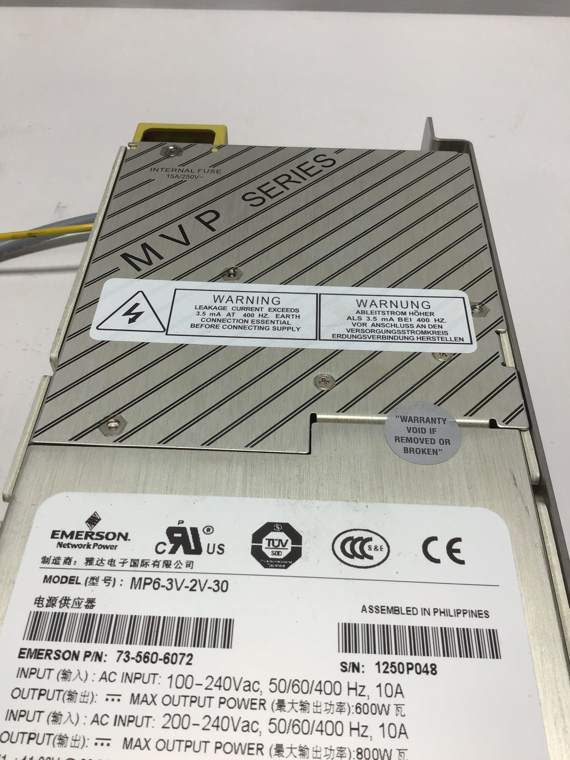 Emerson MP6-3V-2V-30 MVP Series MP6 Power Supply - Image 4