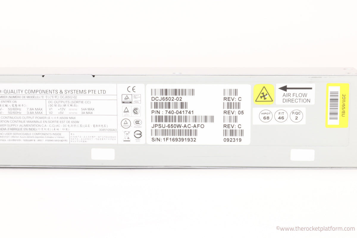 740-070749 - Juniper EX4550/EX4600/EX4650 650 Watt AC Power Supply AFO - aloinfousa.com