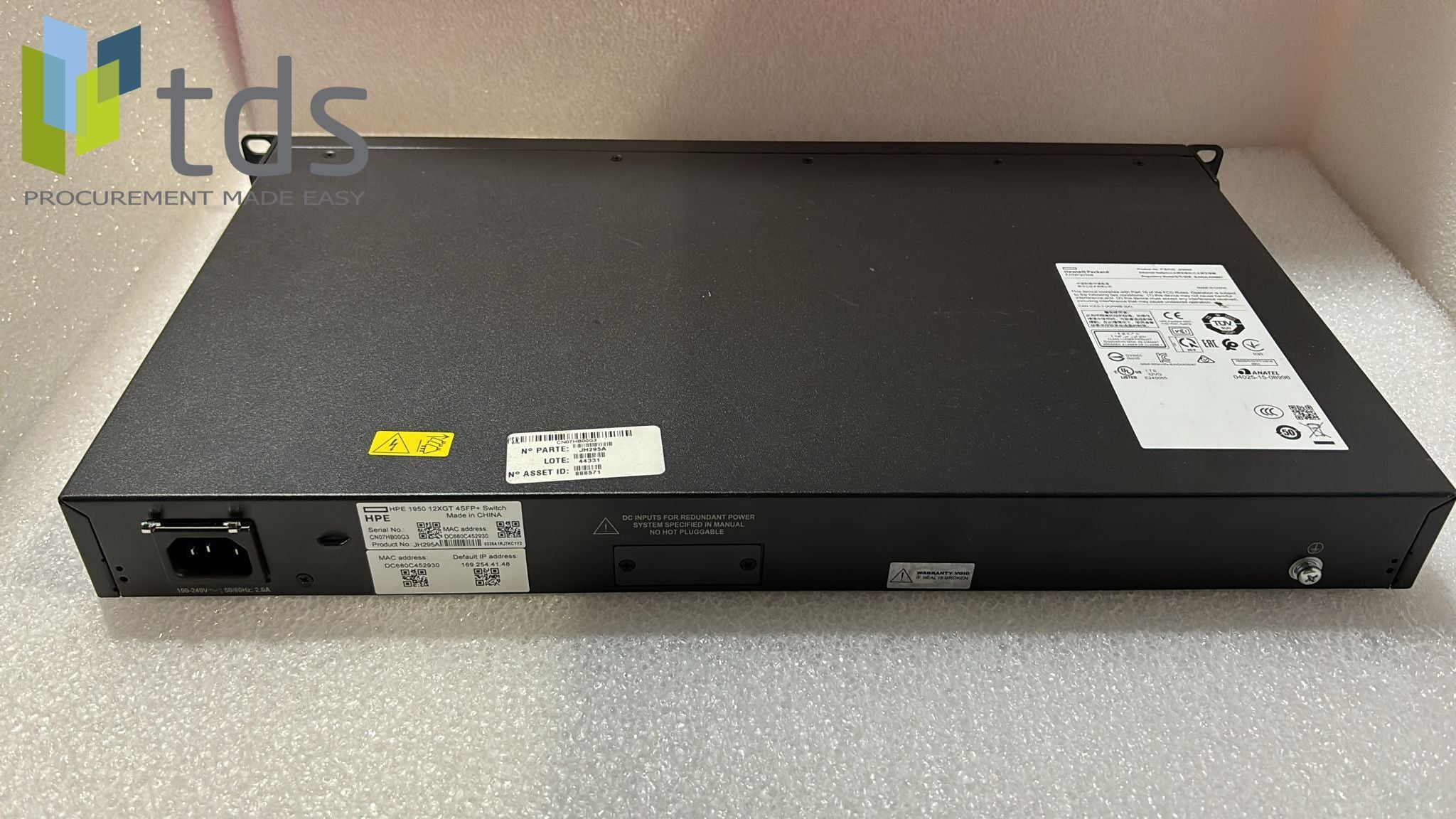 JH295A HPE 1950 12XGT 4SFP+ Switch
