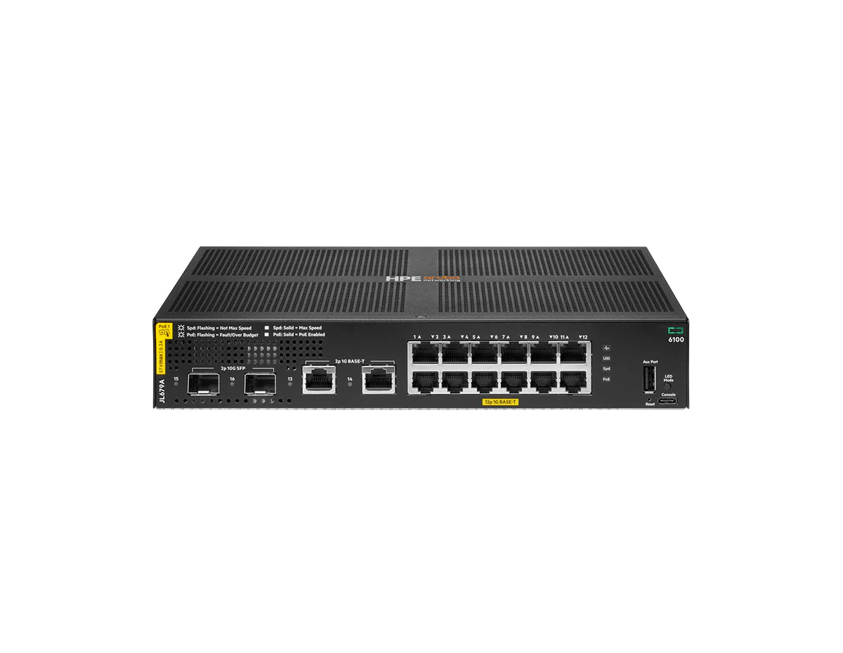 HPE Aruba Networking JL679A CX6100 12G Class4 PoE Switch